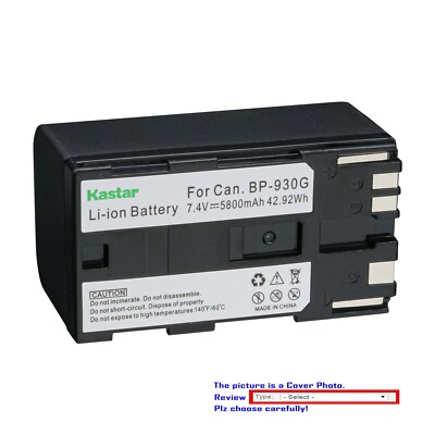 Kastar Battery Pack Replacement for Canon DM-MV1 DM-MV10 DM-MV20 E1 E2 E30 E65AS