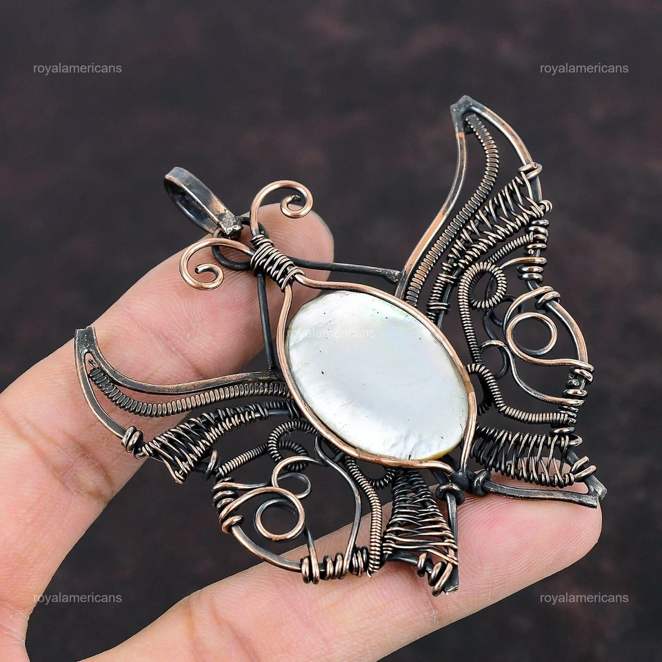 День матери продажи меди перламутр камень богемное бабочка проволока надежном подвеска - Изображение 3 из 4