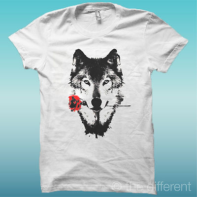 T-SHIRT MAGLIA UOMO WOLF ROSA LUPO IDEA REGALO ROAD TO