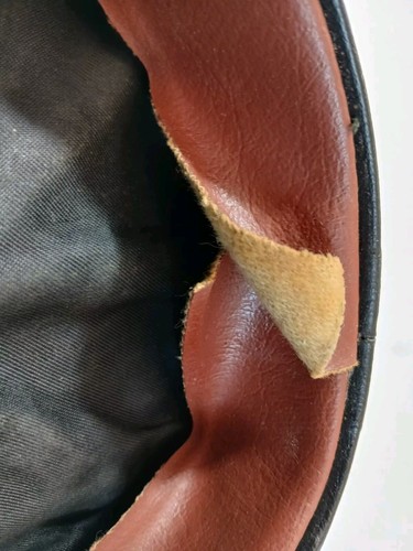 Vintage Harley Davidson Leatherette Captain's Hat Motorcycle 7 1/8 RARE 8-Panel - Picture 17 of 24