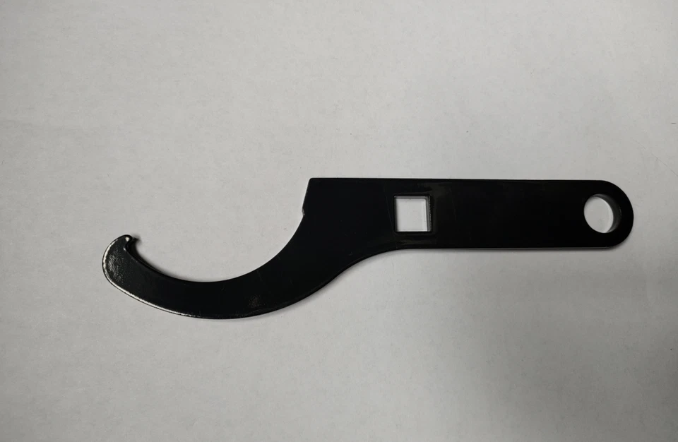 2x Llave inglesa de acero negro para herramienta de ajuste de resorte Coilover de repuesto Foto 4 de 4