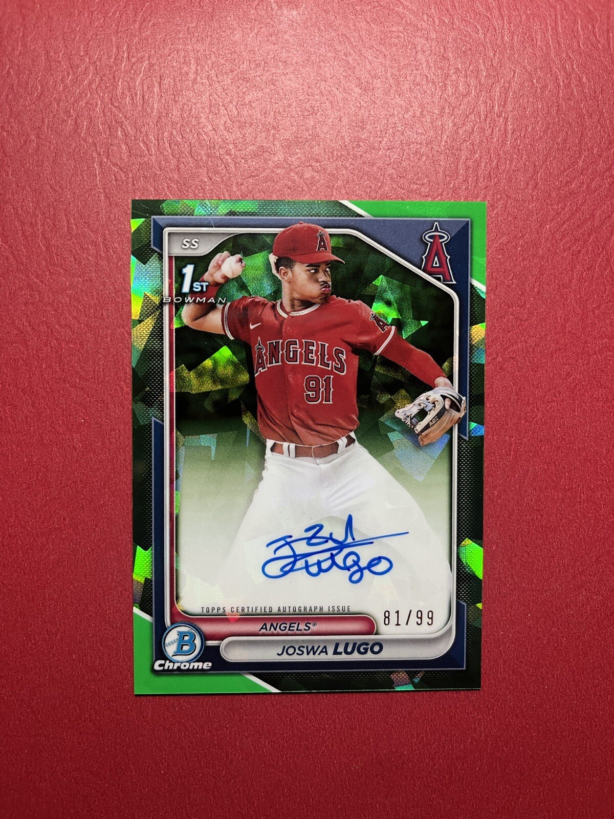 2024 Bowman Chrome Sapphire #CSPA-JL Joswa Lugo Green Sapphire Auto RC  /99
