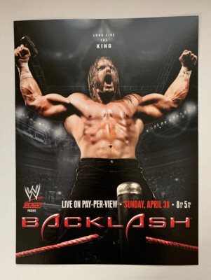 WWF WWE Raw Poster Print Triple H Backlash 2006 4/30/06 Pro Wrestling 12  x 16 