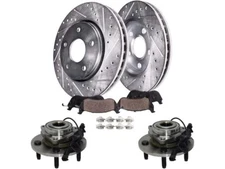For Dodge Ram 1500 Brake Pad and Rotor and Wheel Hub Kit Detroit Axle 45687MY