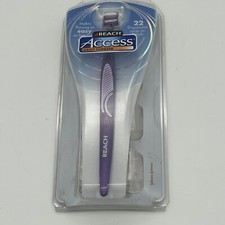 Reach Access Daily Flosser w/ 22 Disposable Snap On Heads New Open Box Purple