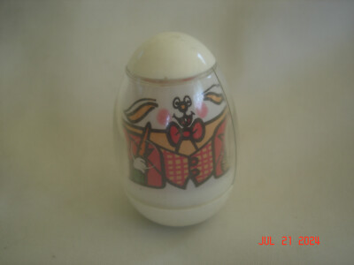 FUN & UNIQUE 1976 HASBRO MINI ROLY POLY RABBIT TOY FIGURINE Patent 3,805,444