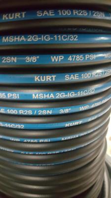 Kurt Hydraulic Brand  Hose SAE R2S 3/8 X50 FT  SAE W.P. PSI 4785 2 WIRE  