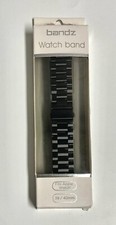 BAW40024-BLK BANDZ WATCH BAND BLACK FITS APPLE WATCH / 38/40MM / ADJUSTABLE BAND