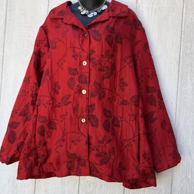 White Stag Plus Size 22w/ 24w Plus Buttonblazer  Red Bag In Front Good Condition