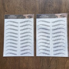 Eyebrow Tattoo Sticker Waterproof Easy To Use Color Black 08 Set 2 Packs NEW