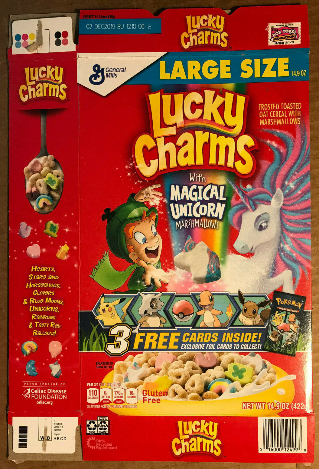 General Mills Lucky Charms 3 Pokemon Cards Inside Pikachu for sale online |  eBay