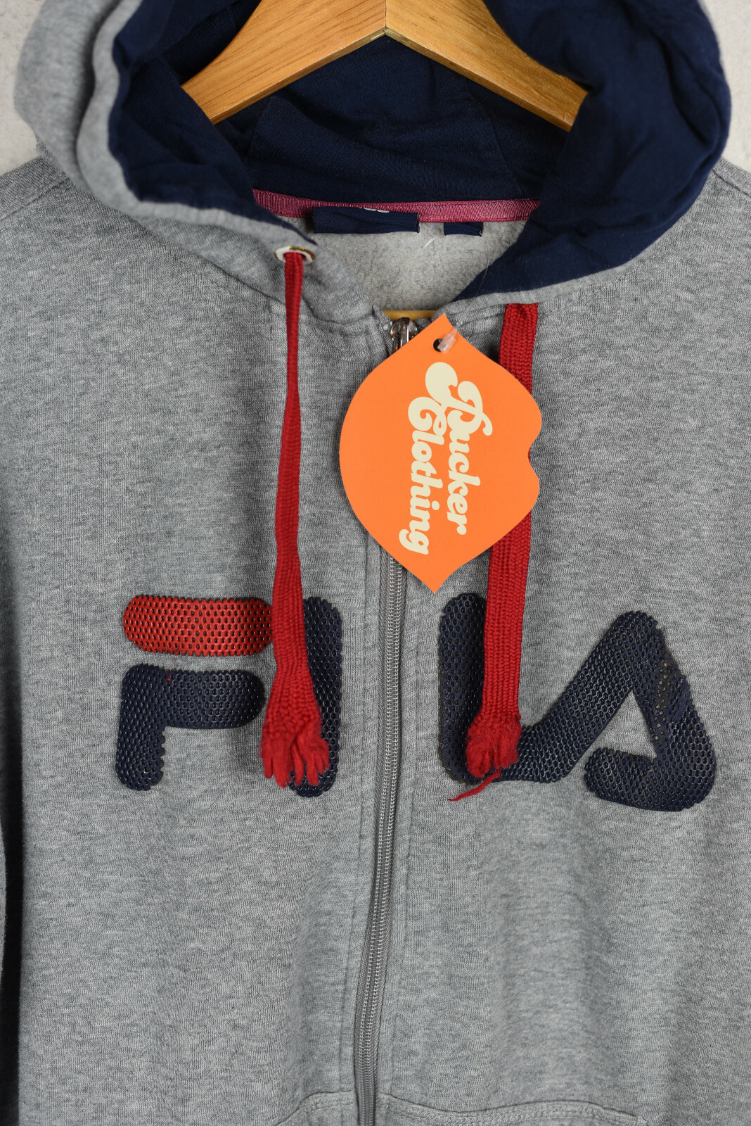 FILA Felpa Uomo con Cappuccio Media Zip Cardigan Cotone Felpa Pile con Cappuccio Grigio