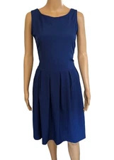 NEW Womens Fit N Flare Dress Sz M NWT Royal Blue Sleeveless Lightweight