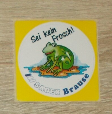 Old sticker | sticker SADEX shower - don't be a frog!