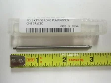 #1 3/64" x 1/8" x 3" OAL HSS 60 Deg Combination Drill and Countersink NEW 