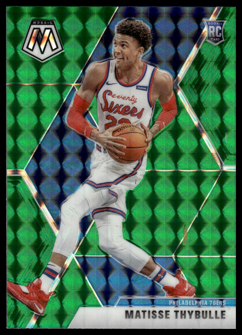 2019-20 Panini Mosaic #245 Matisse Thybulle Green Prizm Philadelphia 76ers