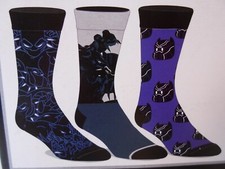 MARVEL MENS BLACK PANTHER CREW SOCKS 3 PAIR SET SIZE 8-12 COMIC NOVELTY SOCKS