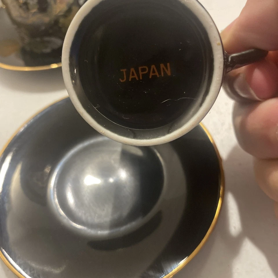 Vintage Japan Sake / Wine / Small Tea Cup Lot Of 6 Nice Set Ki - Image 3 of 4