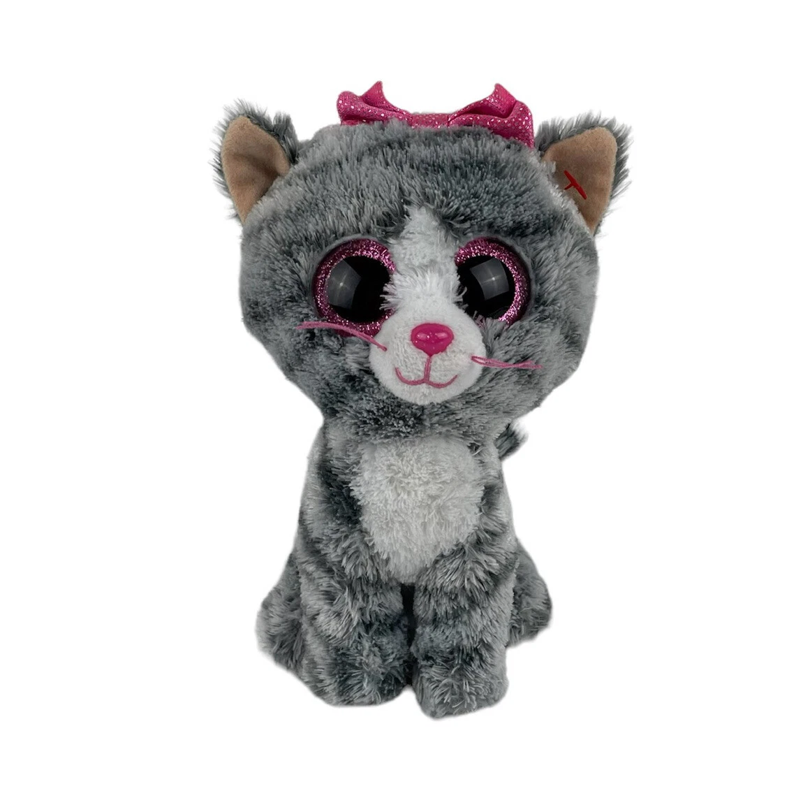 Ty TySilk Kiki Grey Kitty Cat Plush 7