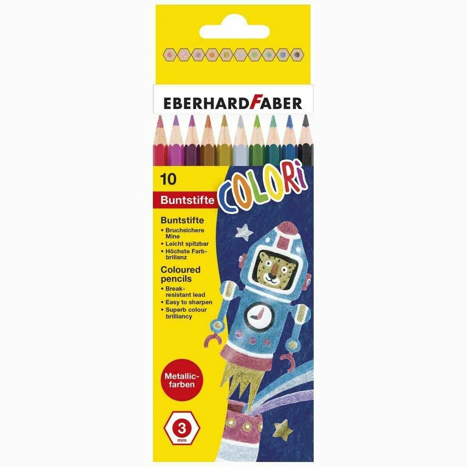 Eberhard Faber Buntstifte Farbstift Colori Metallicfarben 10 Farben