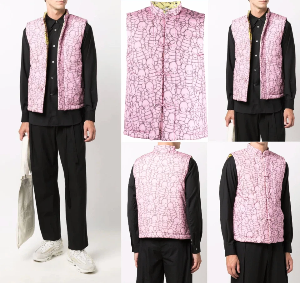 COMME DES GARÇONS SHIRT X KAWS ART COLLECTION GILET VEST WESTE JACKET  BNWT S - Bild 3 von 4