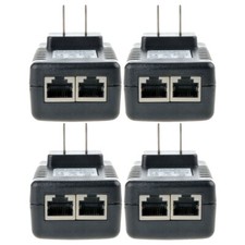 4PCS POE Injector 24V 1A Wall Plug Ethernet Adapter IP Phone Camera Power Supply
