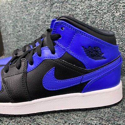 Nike Air Jordan 1 One Mid Hyper Royal Size 5.5Y GS 554725077 | eBay