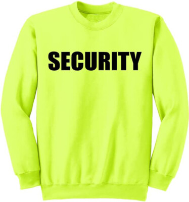 Yellow Sicherheitsdienst Pullover Neon Safety Yellow SECURITY