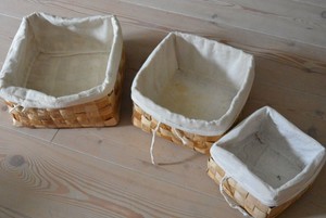 Ikea Korbset 3 Korbe Wasserhyacinthe Quadratisch Stofffutter Schrankkorbe Bad Ebay