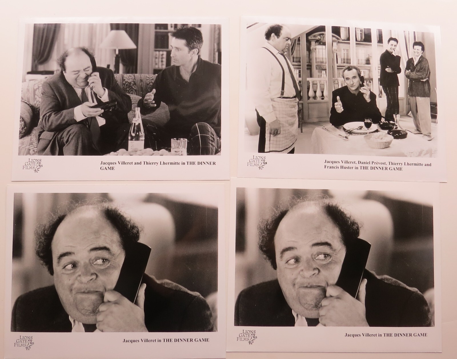 B&W PHOTO 8x10 Still DINNER GAME Jacques VILLERET Lhermitte 