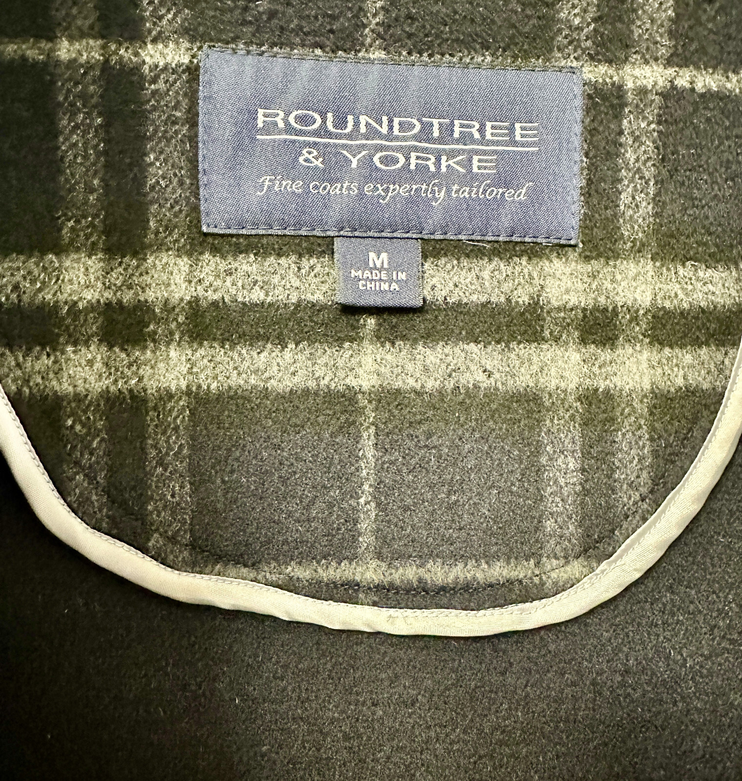 Roundtree & Yorke Men's Wool Peacoat, Size-M