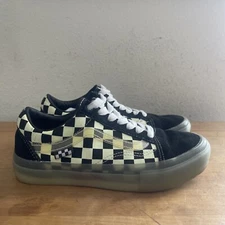 Vans Old Skool Pro Glow/Black Checkered Limited edition Zumiez Mens Sz 5
