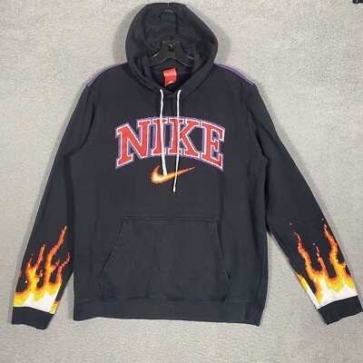 nike flame centre logo hoodie