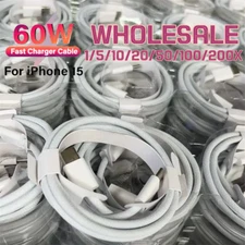 For iPhone 15 Pro Max USB-C to USB-C Cable Lot Fast Charger Type C Charging Cord