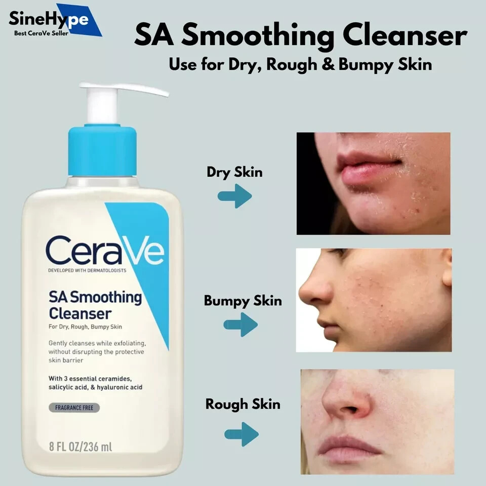CeraVe SA Smoothing Cleanser 236 ml for Dry Rough Bumpy Sensitive