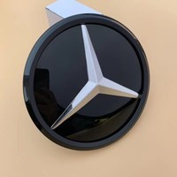 FüR Mercedes Benz 2016-2024 E Serie W213 Grille Logo Schwarz Stern-Emblem 18.5Cm