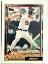 MIKE FLANAGAN Baltimore Orioles, Blue Jays 1992 Topps Baseball Card #218