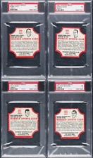 1960 Wonder Bread Hockey Label Set PSA Graded Complete set of four bread labels