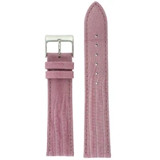 Watch Band Lizard Grain Mauve Pink Patent Genuine Leather LEA418