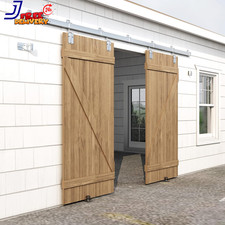 16FT Heavy Duty Galvanized Steel Exterior Sliding Barn Door Hardware Kit 450 Lbs