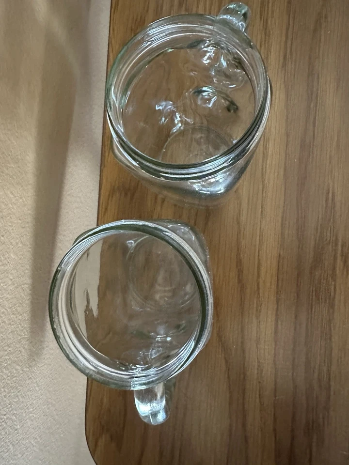 Juego de dos tazas de vidrio para tarro de albañil de 5 pulgadas de alto Foto 2 de 3