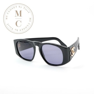 CHANEL  Sunglasses Black Gold Coco Mark Eyewear Matelass from Japan
