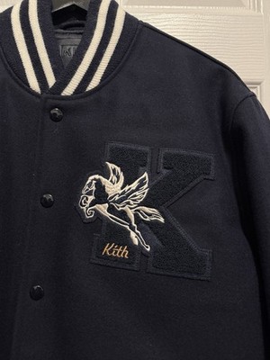 Kith Golden Bear Letterman Pegasus Varsity Jacket Navy New York