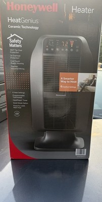 Honeywell Heat Genius Digital Ceramic Tower Portable Heater 1500W Black NEW