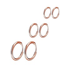 316L Surgical Stainless Steel Small Hoop Earrings 8mm 10mm 12mm Hypoallergeni...