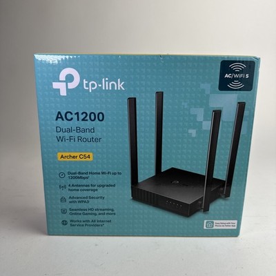 TP-LINK Archer C54 AC1200 Dual-Band MU-MIMO Wi-Fi 5 Router, Black (ARCHER V1)