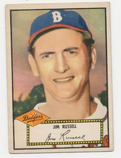 1952 Topps Set Break #51 Jim Russell G-VG Red Back Vintage Baseball Card