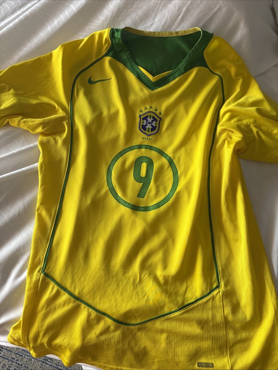 ウェア 04s Brazil National Team Uniform Ronaldo Ronaldo Nike Brazil 2004 Home Soccer Jersey Shirt BNWT L SKU