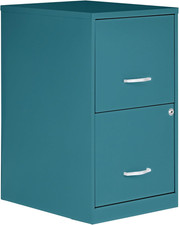 2 Drawer Locking Filing Cabinet | Pre-Assembled Steel Construction | Space-Savin