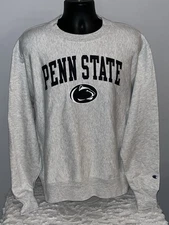 PENN STATE NITTANY LIONS CHAMPION REVERSE WEAVE CREWNECK FLEECE PULLOVER LRG NWT